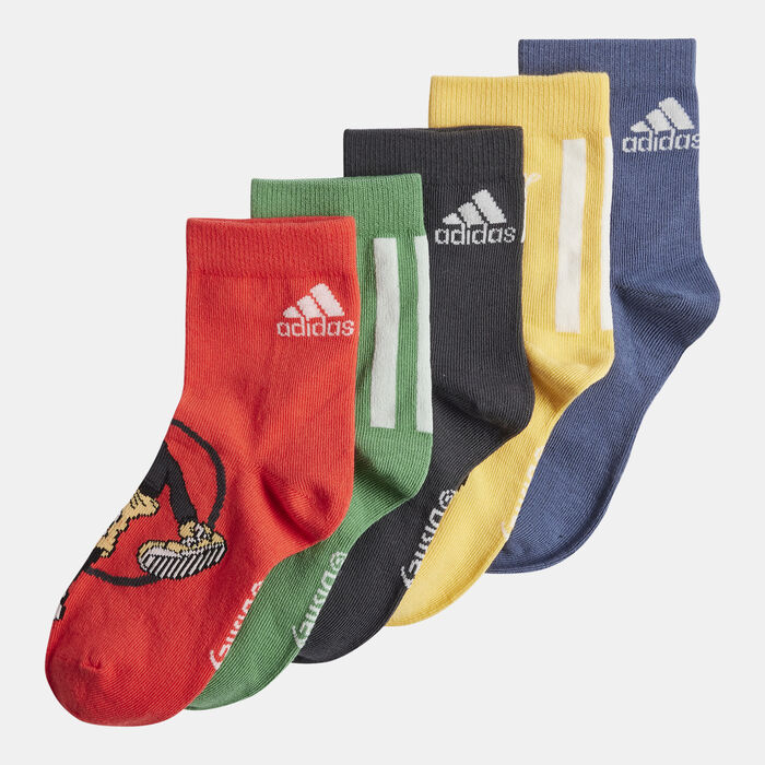 adidas Kids' Disney Mickey Mouse Crew Socks (5 Pairs) Multi-Color adidas Kids' Disney Mickey Mouse Crew Socks (5 Pairs) Multi-Color image number 0
