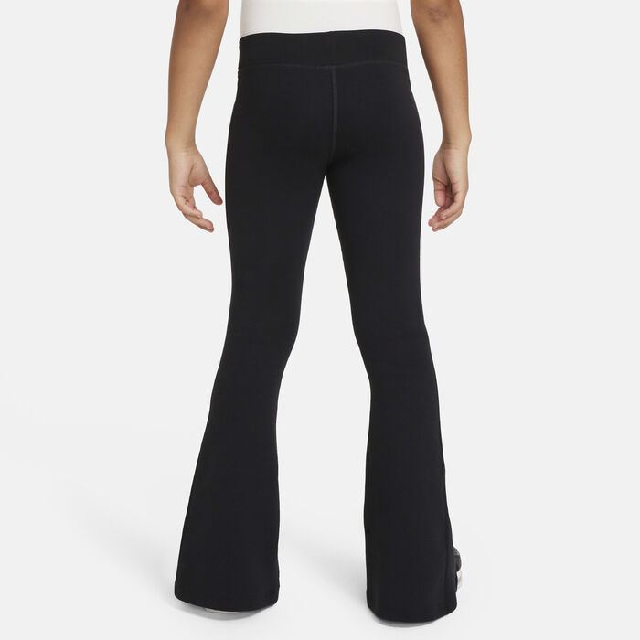 Nike Kids' Air High-Waisted Flared Leggings Black Nike Kids' Air High-Waisted Flared Leggings Black image number 1