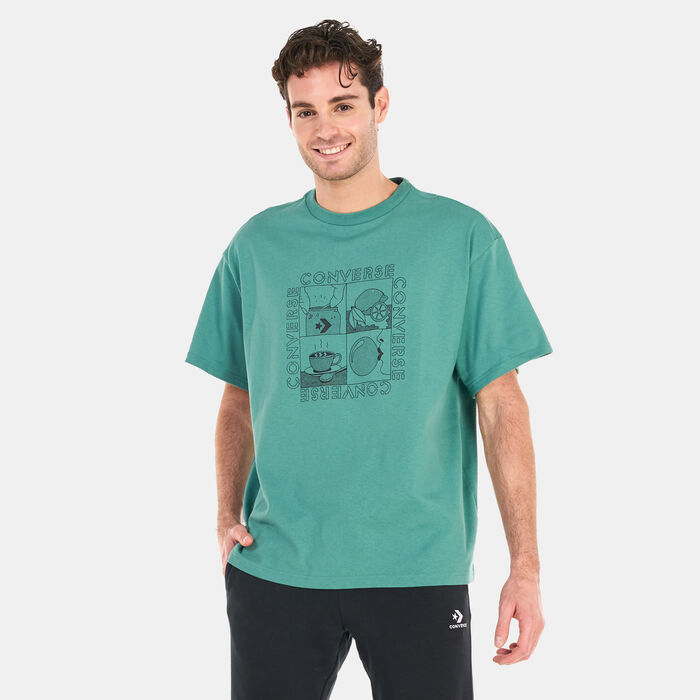 Converse Men's Sensory Graphic T-Shirt Green Converse Men's Sensory Graphic T-Shirt Green image number 0