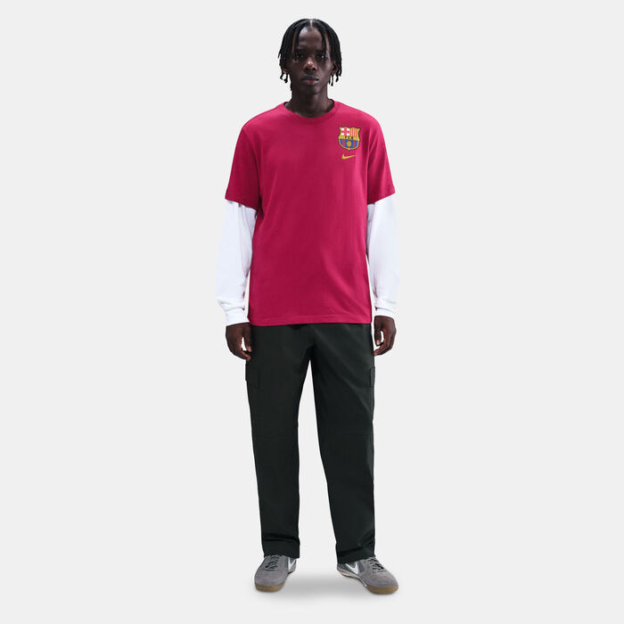 Nike Men's FC Barcelona Crest T-Shirt Pink Nike Men's FC Barcelona Crest T-Shirt Pink image number 2