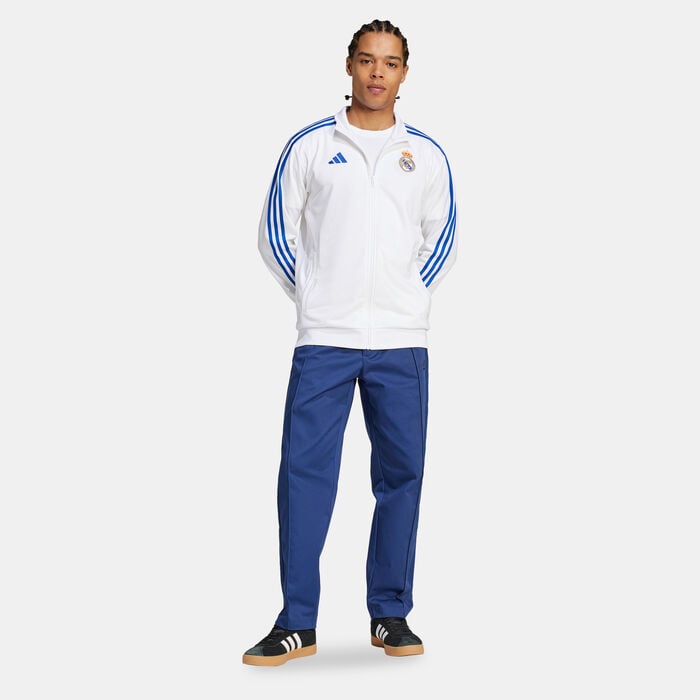 adidas Men's Real Madrid DNA Track Top White adidas Men's Real Madrid DNA Track Top White image number 2