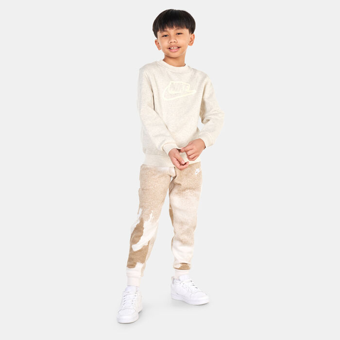 Nike Kids' Sportswear Club+ Crewneck Create Sweatshirt Ivory image number 2