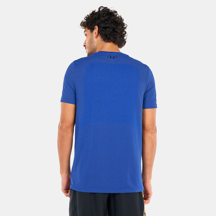 Under Armour Men's UA Seamless T-Shirt Blue Under Armour Men's UA Seamless T-Shirt Blue image number 1