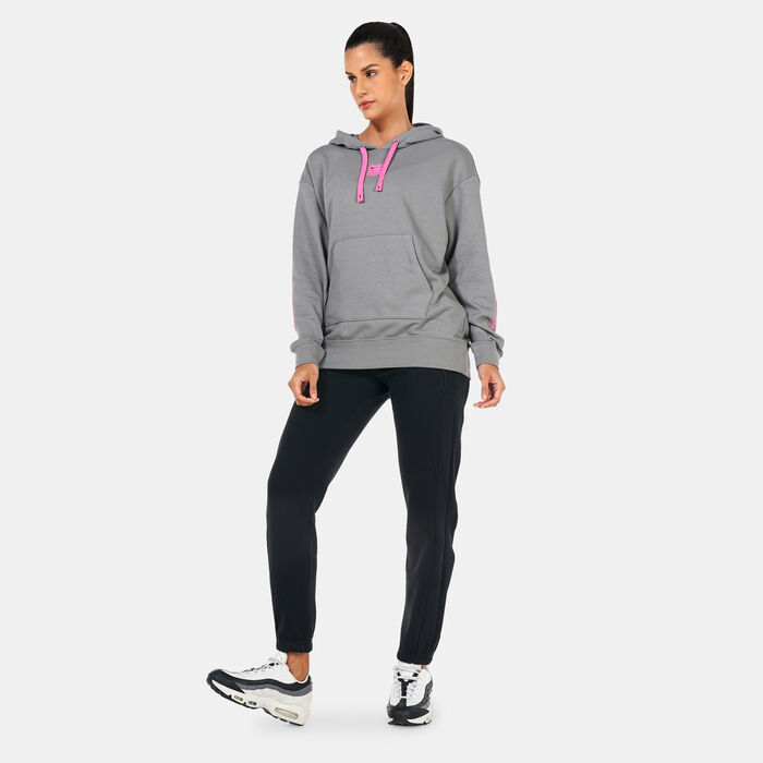 Nike Women's Pro Dri-FIT Get Fit Graphic Hoodie Grey Nike Women's Pro Dri-FIT Get Fit Graphic Hoodie Grey image number 2