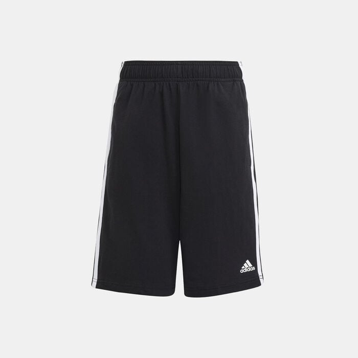 adidas Kids' Essentials 3-Stripes Knit Shorts Black adidas Kids' Essentials 3-Stripes Knit Shorts Black image number 0