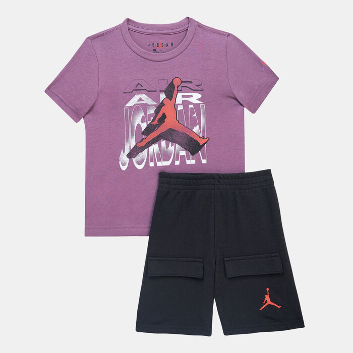 Nike Kids' Air 3D T-Shirt and Shorts Set Black Nike Kids' Air 3D T-Shirt and Shorts Set Black image number 0