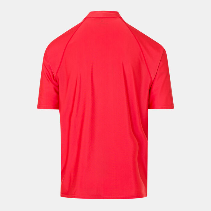 Sun and Sand Sports Men's Swimming Rashguard Top Red Sun and Sand Sports Men's Swimming Rashguard Top Red image number 1