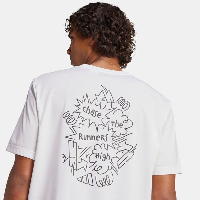 adidas Men's Running Chase The Runners High Graphic T-Shirt White adidas Men's Running Chase The Runners High Graphic T-Shirt White image number 3