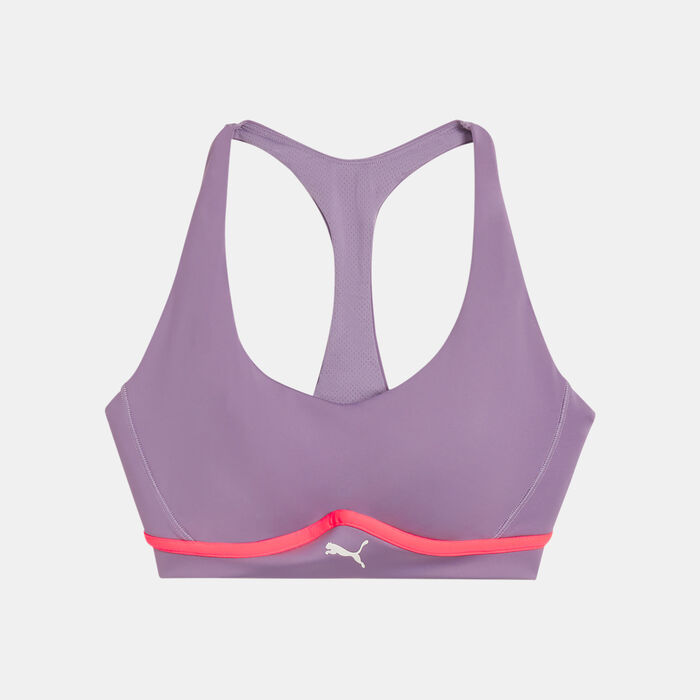 PUMA Women's 4KEEPS CLOUDSPUN Medium-Support Training Sports Bra Purple PUMA Women's 4KEEPS CLOUDSPUN Medium-Support Training Sports Bra Purple image number 0