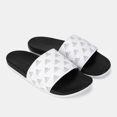 adidas Men's Adilette Comfort Slip-On Slides White