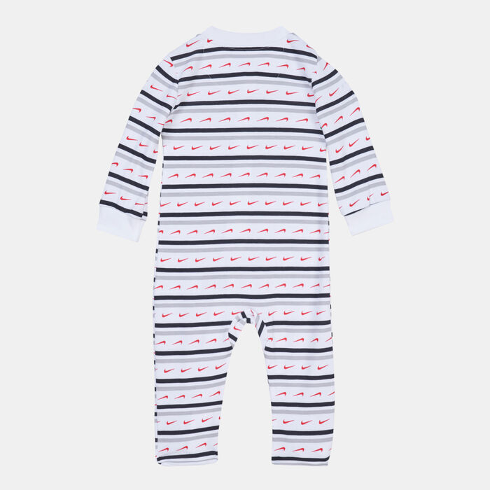 Nike Kids' Swoosh Overall (Baby and Toddler) White Nike Kids' Swoosh Overall (Baby and Toddler) White image number 1