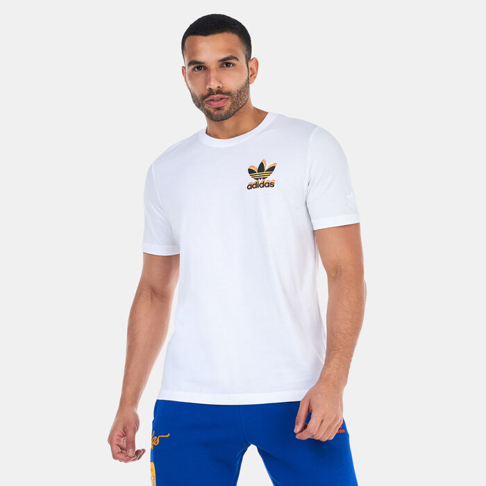 adidas Originals Men's Fire Trefoil T-Shirt White adidas Originals Men's Fire Trefoil T-Shirt White image number 0