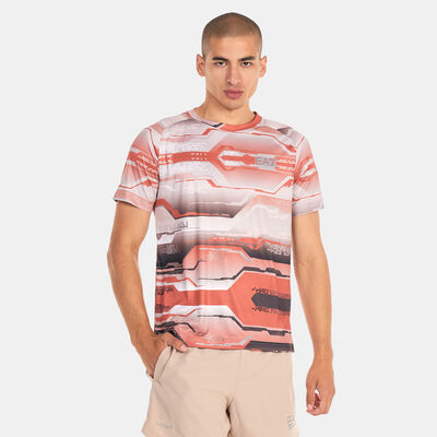 EA7 Emporio Armani Men's Ventus 7 Graphics T-Shirt Orange