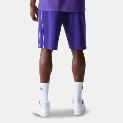 New Era Men's NBA Los Angeles Lakers Piping Graphic Shorts Purple