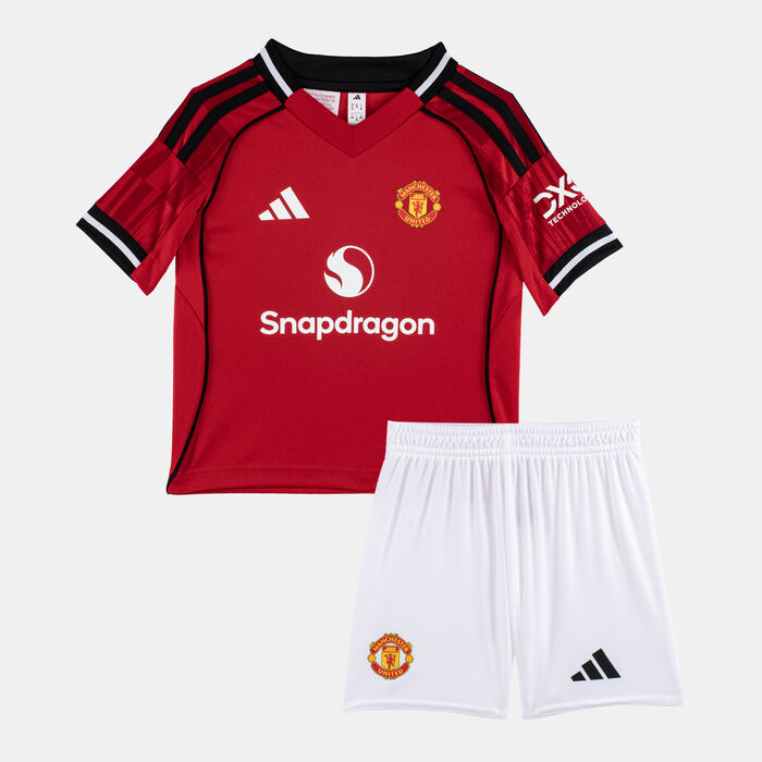 adidas Kids' Manchester United 25/26 Home Replica Football Kit Red adidas Kids' Manchester United 25/26 Home Replica Football Kit Red image number 0