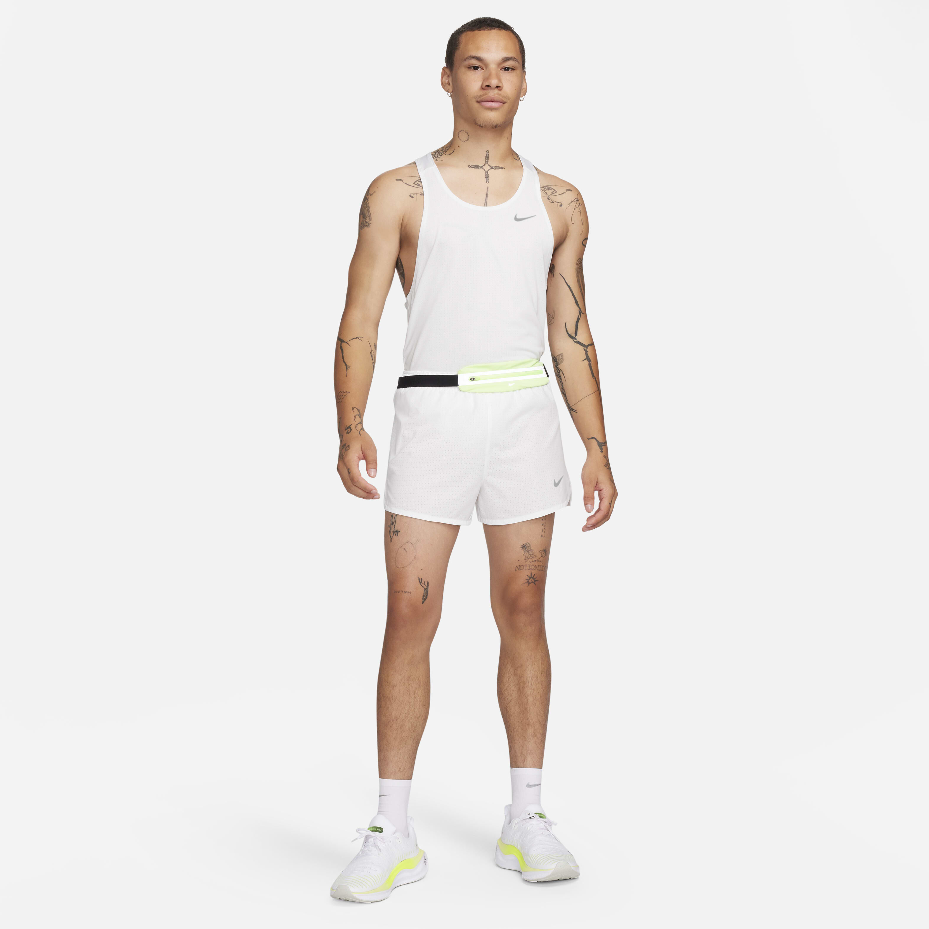 White nike running vest online