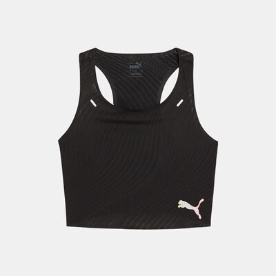 PUMA Women's RUN ULTRASPUN Running Crop Top Black