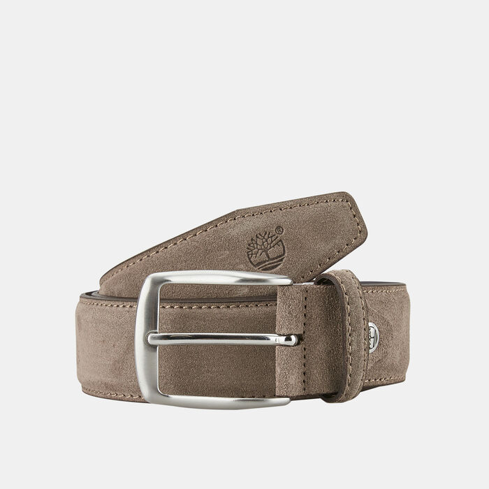 Timberland Men's Suede Leather Belt Beige Timberland Men's Suede Leather Belt Beige image number 0