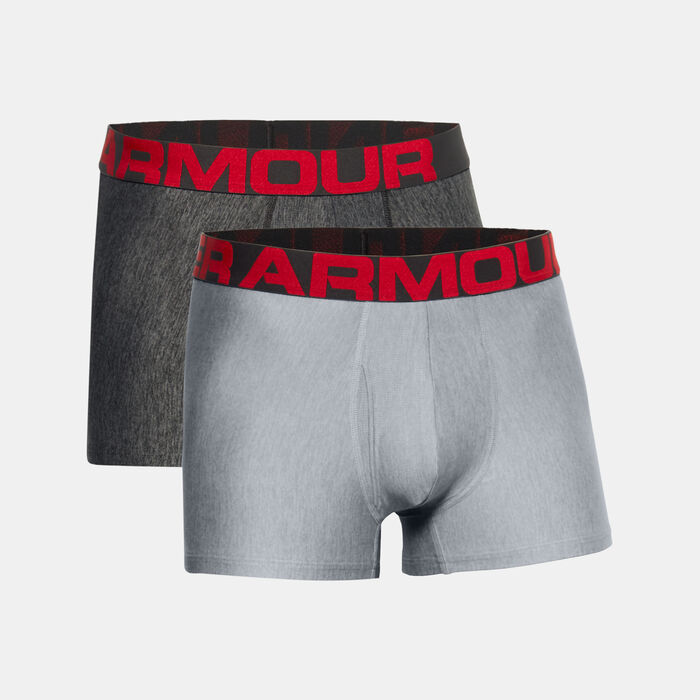 Under Armour Men's UA Tech™ 3-Inch Boxerjock® (2-Pack) Grey image number 2