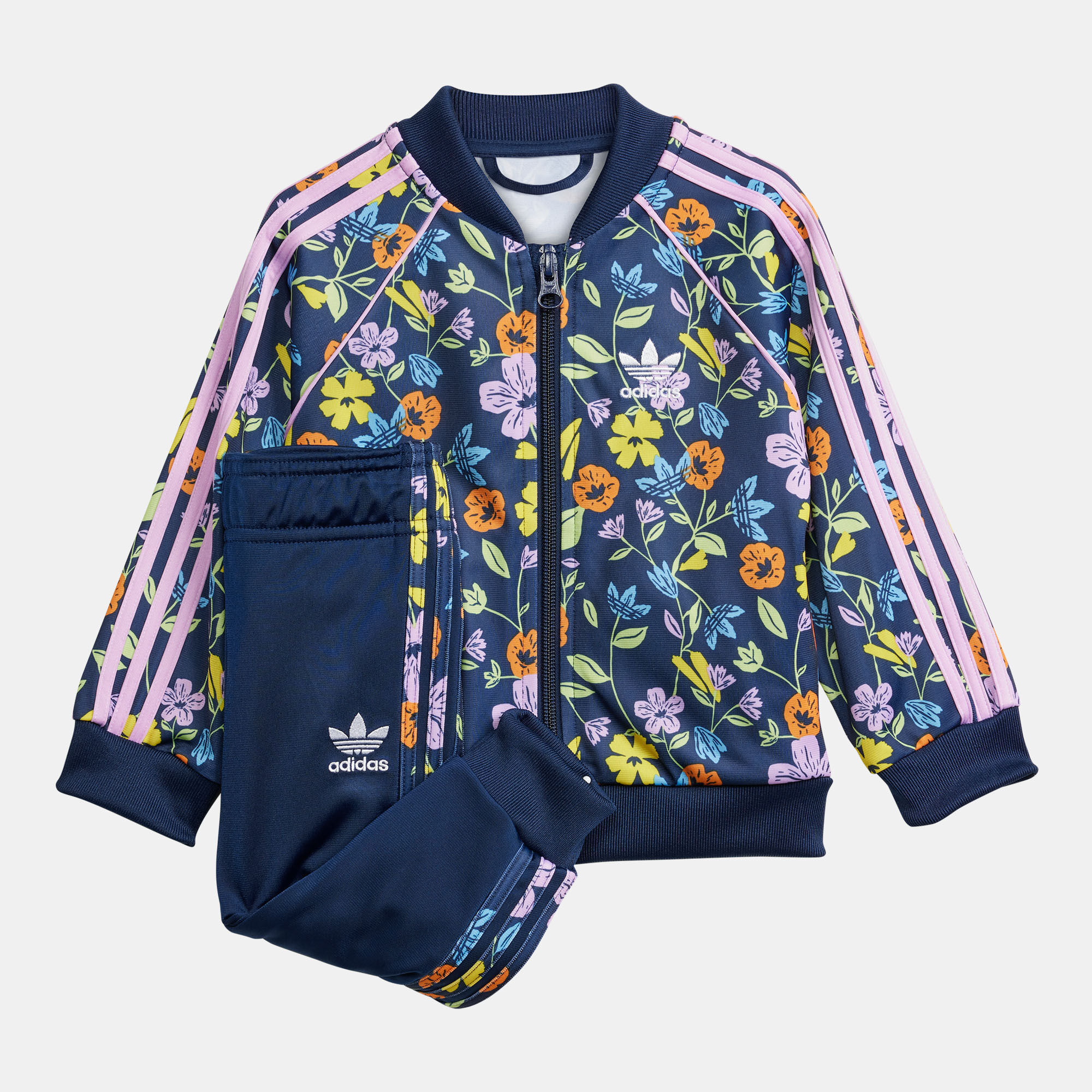 Womens adidas floral tracksuit sets discount