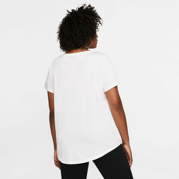 Nike Women's Sportswear Essential T-Shirt (Plus Size) White image number 1