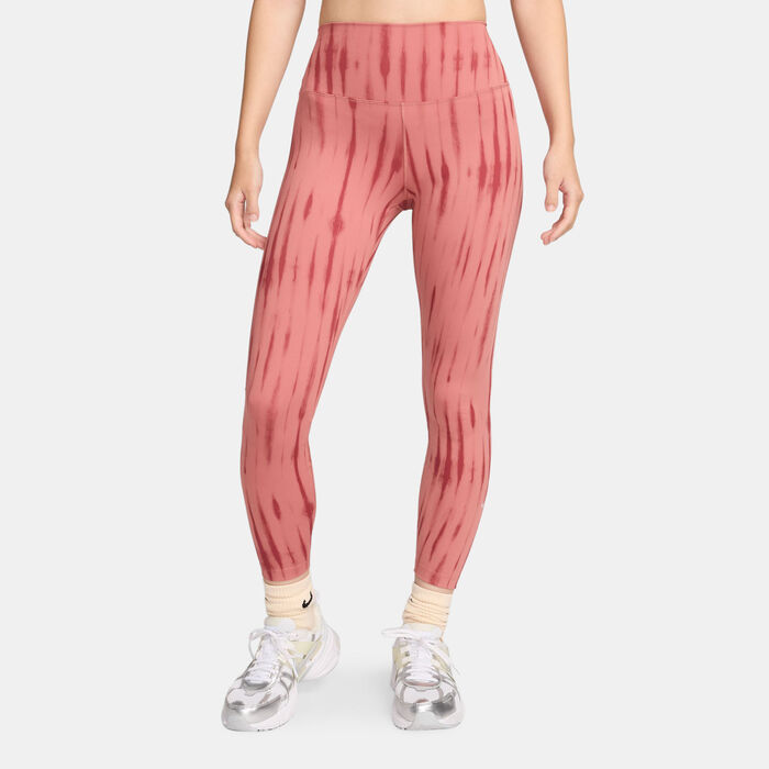 Nike Women's One Printed 7/8 Training Leggings Pink image number 0