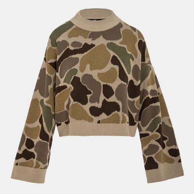 Vans Women's Cammile Camo Pullover Sweater Black