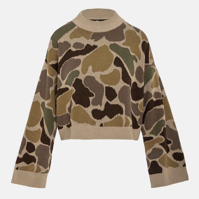 Vans Women's Cammile Camo Pullover Sweater Black image number 0