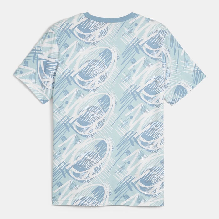 PUMA Men's POWER Allover Print T-Shirt Blue PUMA Men's POWER Allover Print T-Shirt Blue image number 1