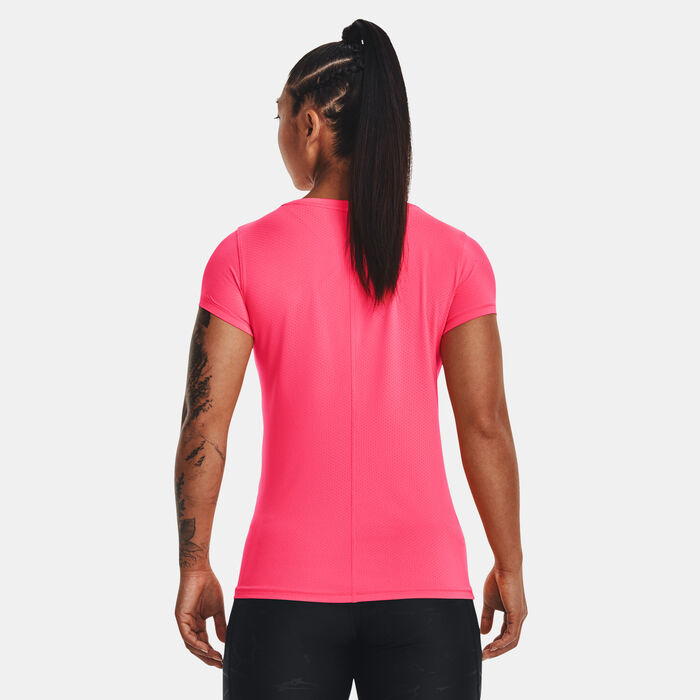 Under Armour Women's HeatGear® Armour Training T-Shirt Pink Under Armour Women's HeatGear® Armour Training T-Shirt Pink image number 1