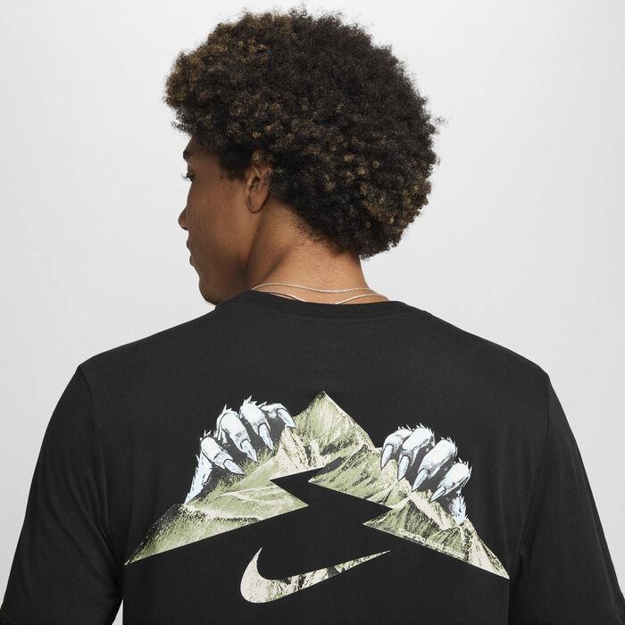 Nike Men's Dri-FIT Running T-Shirt Black Nike Men's Dri-FIT Running T-Shirt Black image number 3