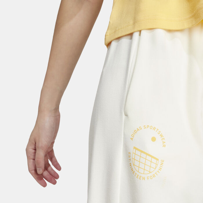 adidas Women's Resort Graphic Straight-Leg Pants White adidas Women's Resort Graphic Straight-Leg Pants White image number 3