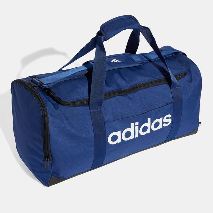 adidas Men's Linear Duffel Bag Blue adidas Men's Linear Duffel Bag Blue image number 2