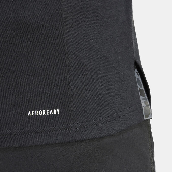 adidas Men's Train Essentials Camo Graphic Logo T-Shirt Black image number 4