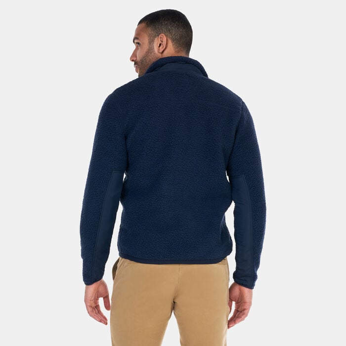Timberland Men's Mix Media Sherpa Fleece Jacket Blue Timberland Men's Mix Media Sherpa Fleece Jacket Blue image number 1