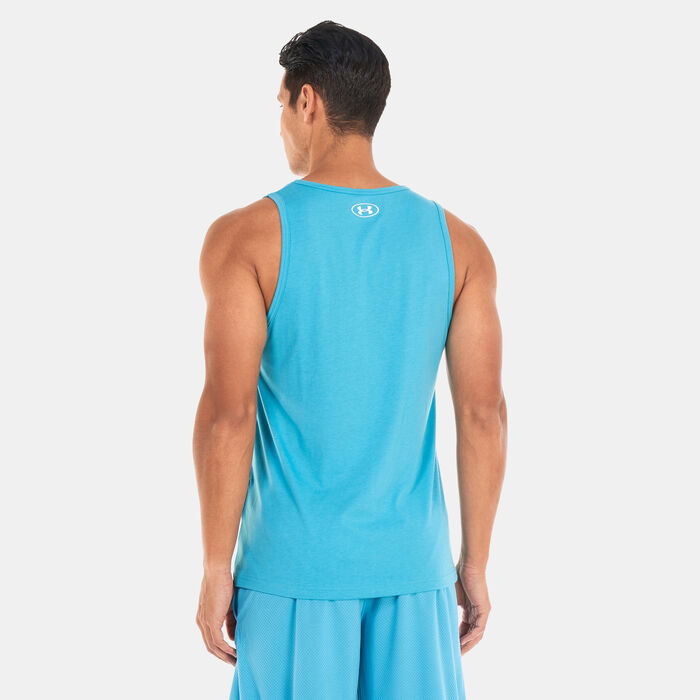 Under Armour Men's Sportstyle Logo Tank Top Blue Under Armour Men's Sportstyle Logo Tank Top Blue image number 1