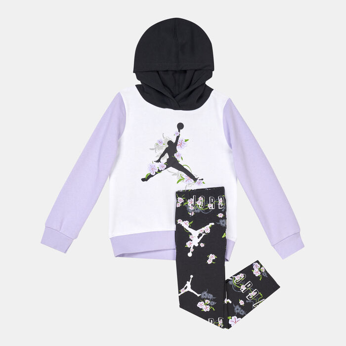 Jordan Kids' Air Garden Hoodie and Leggings Set Black Jordan Kids' Air Garden Hoodie and Leggings Set Black image number 0
