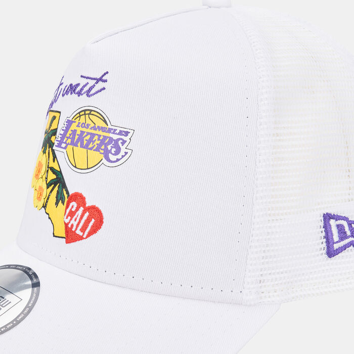 New Era Men's NBA Los Angeles Lakers Logo Trucker Cap White New Era Men's NBA Los Angeles Lakers Logo Trucker Cap White image number 2
