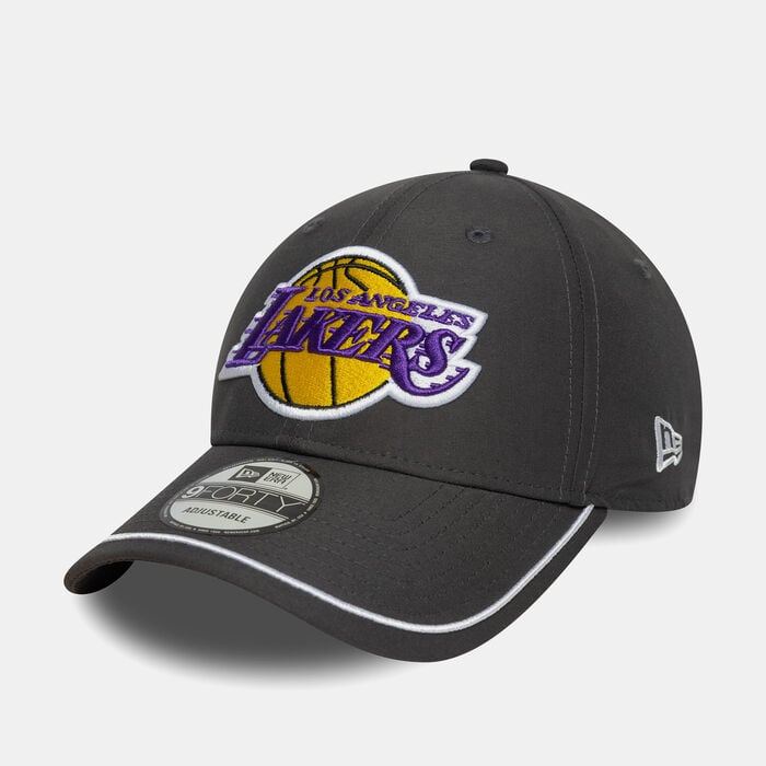 New Era Men's NBA Los Angeles Lakers Piping 9FORTY Cap Grey New Era Men's NBA Los Angeles Lakers Piping 9FORTY Cap Grey image number 1