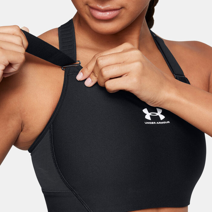 Under Armour Women's HeatGear Armour High-Support Training Sports Bra Black image number 2