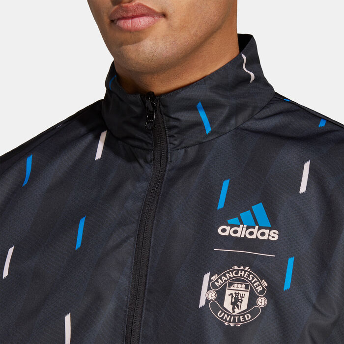 adidas Men's Manchester United Anthem Jacket Black adidas Men's Manchester United Anthem Jacket Black image number 3