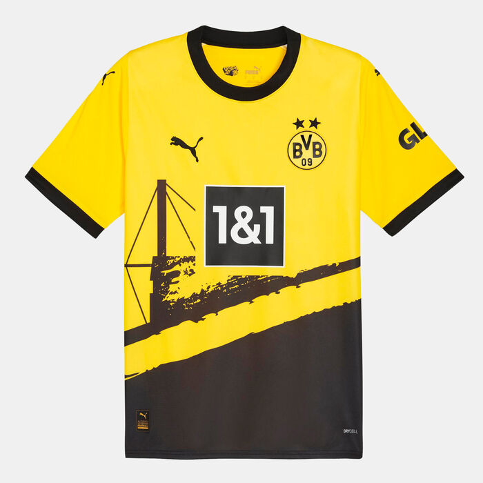 PUMA Men's Borussia Dortmund Jersey Replica Home Jersey - 2023/24 yellow image number 0