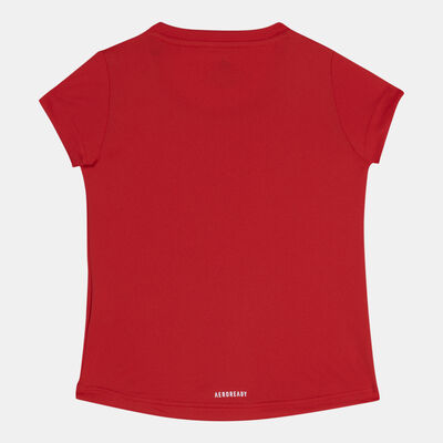 adidas Kids' Designed To Move 3-Stripes T-Shirt Red adidas Kids' Designed To Move 3-Stripes T-Shirt Red