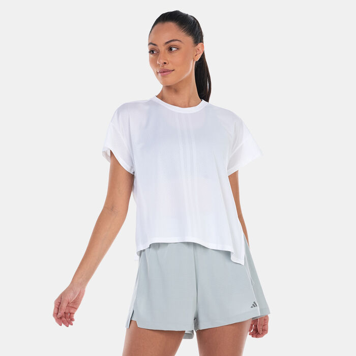 adidas Women's HIIT AEROREADY Quickburn Training T-Shirt White adidas Women's HIIT AEROREADY Quickburn Training T-Shirt White image number 0
