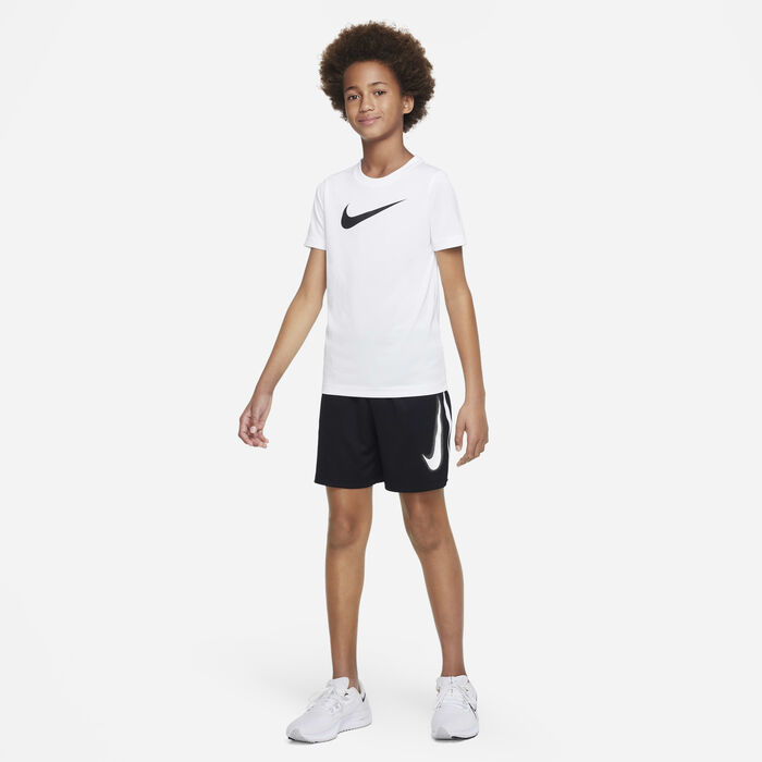 Nike Kids' Multi Dri-FIT Graphic Training Shorts Black image number 5