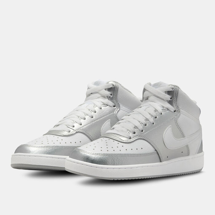 Nike Women's Court Vision Mid Shoes White Nike Women's Court Vision Mid Shoes White image number 1