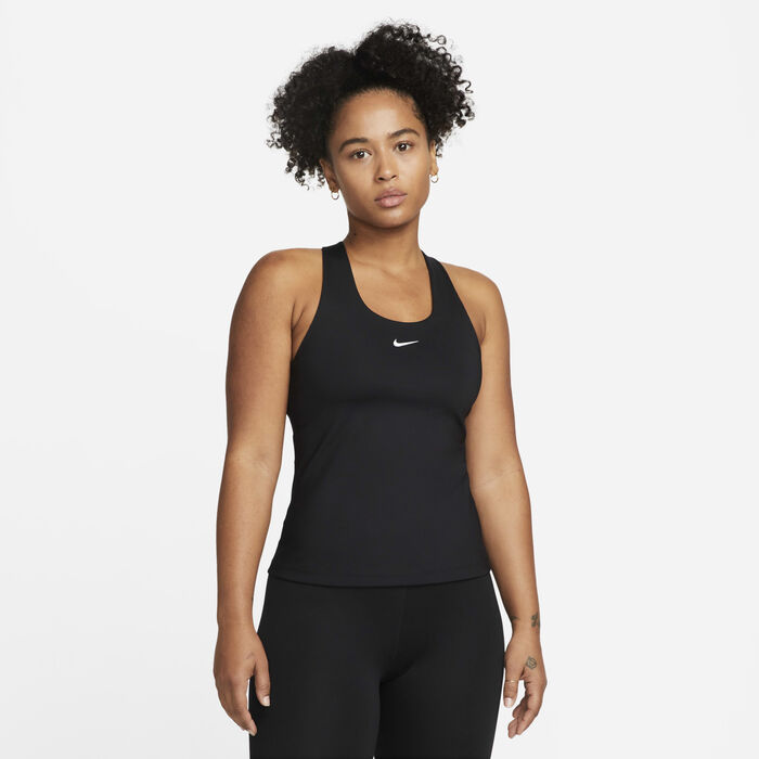 Nike Women's Swoosh Medium-support Padded Sports Bra Tank Black Nike Women's Swoosh Medium-support Padded Sports Bra Tank Black image number 0