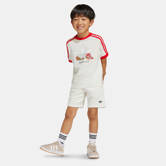 adidas Originals Kids' T-Shirt and Shorts Set White adidas Originals Kids' T-Shirt and Shorts Set White image number 0