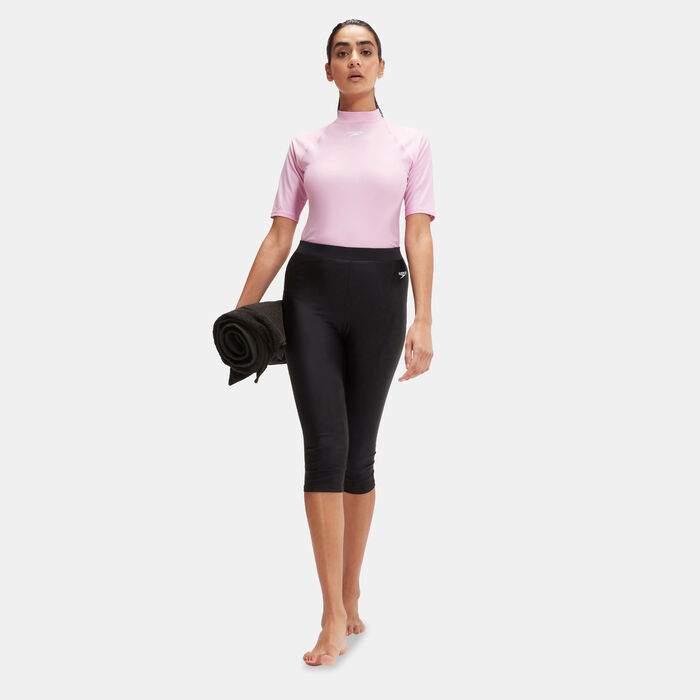 Speedo Women's Logo 3/4 Swimming Pants Black image number 2