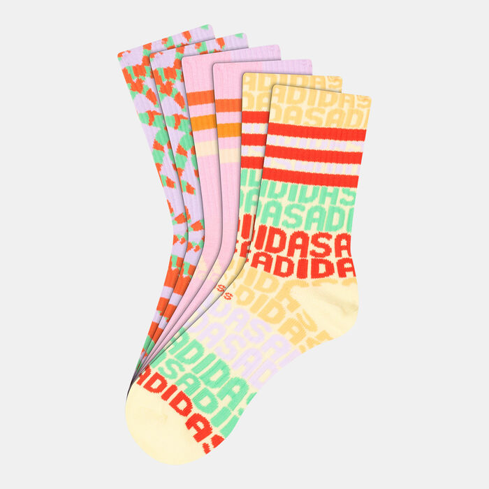 adidas Men's x FARM Rio Crew Socks (3 Pack) Multi-Color adidas Men's x FARM Rio Crew Socks (3 Pack) Multi-Color image number 0